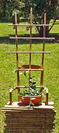 Recycled Bamboo Chair Trellis, Chair And Trellis