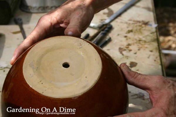 DIY Ceramic Pot Drain Hole