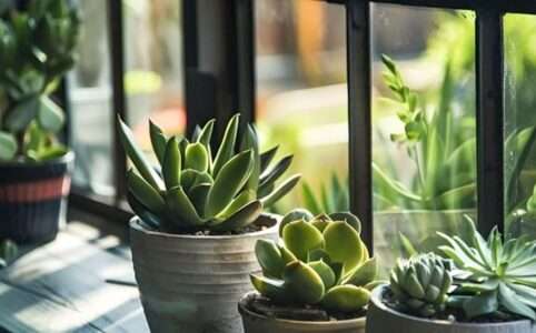 A picture of a cactus and succulent plant, highlighting the importance of what to research about your new home’s environment before planting.