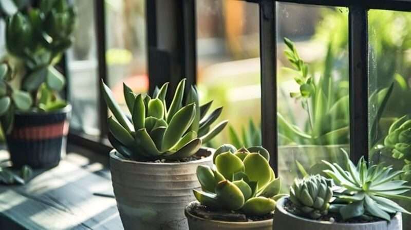 A picture of a cactus and succulent plant, highlighting the importance of what to research about your new home’s environment before planting.